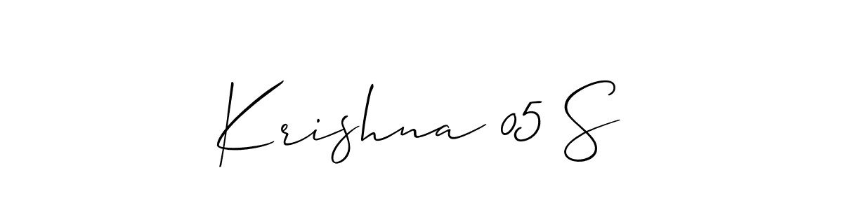 How to make Krishna 05 S signature? Allison_Script is a professional autograph style. Create handwritten signature for Krishna 05 S name. Krishna 05 S signature style 2 images and pictures png