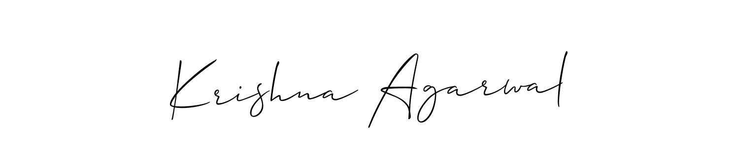 How to make Krishna Agarwal signature? Allison_Script is a professional autograph style. Create handwritten signature for Krishna Agarwal name. Krishna Agarwal signature style 2 images and pictures png