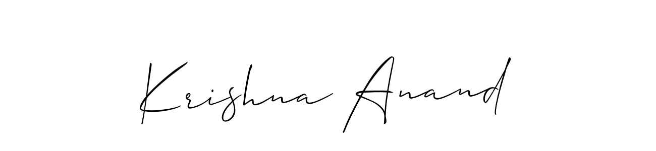 The best way (Allison_Script) to make a short signature is to pick only two or three words in your name. The name Krishna Anand include a total of six letters. For converting this name. Krishna Anand signature style 2 images and pictures png