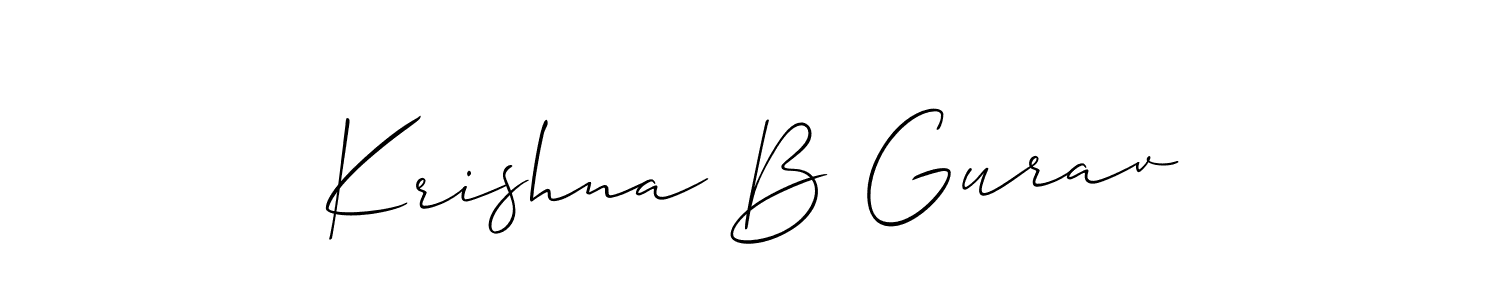 Make a beautiful signature design for name Krishna B Gurav. Use this online signature maker to create a handwritten signature for free. Krishna B Gurav signature style 2 images and pictures png