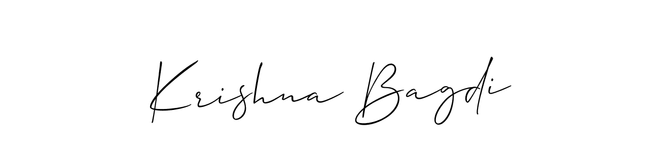 Similarly Allison_Script is the best handwritten signature design. Signature creator online .You can use it as an online autograph creator for name Krishna Bagdi. Krishna Bagdi signature style 2 images and pictures png