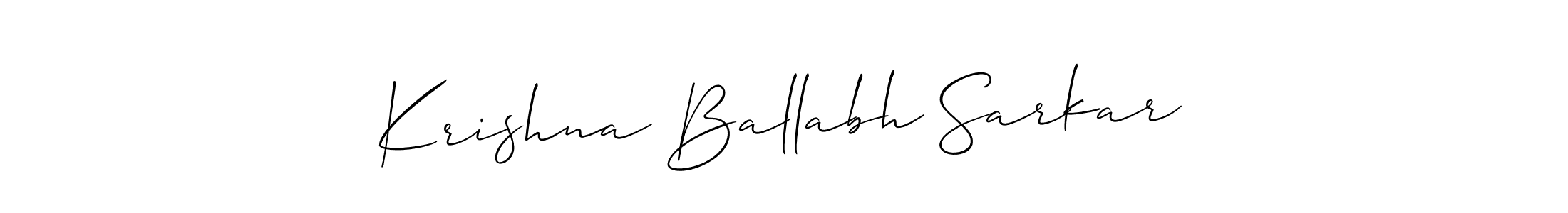 How to make Krishna Ballabh Sarkar signature? Allison_Script is a professional autograph style. Create handwritten signature for Krishna Ballabh Sarkar name. Krishna Ballabh Sarkar signature style 2 images and pictures png