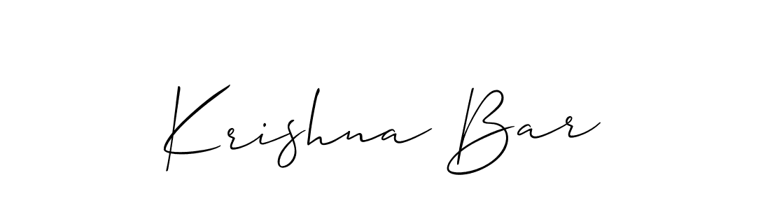 if you are searching for the best signature style for your name Krishna Bar. so please give up your signature search. here we have designed multiple signature styles  using Allison_Script. Krishna Bar signature style 2 images and pictures png