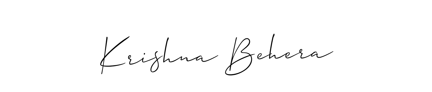 How to make Krishna Behera signature? Allison_Script is a professional autograph style. Create handwritten signature for Krishna Behera name. Krishna Behera signature style 2 images and pictures png