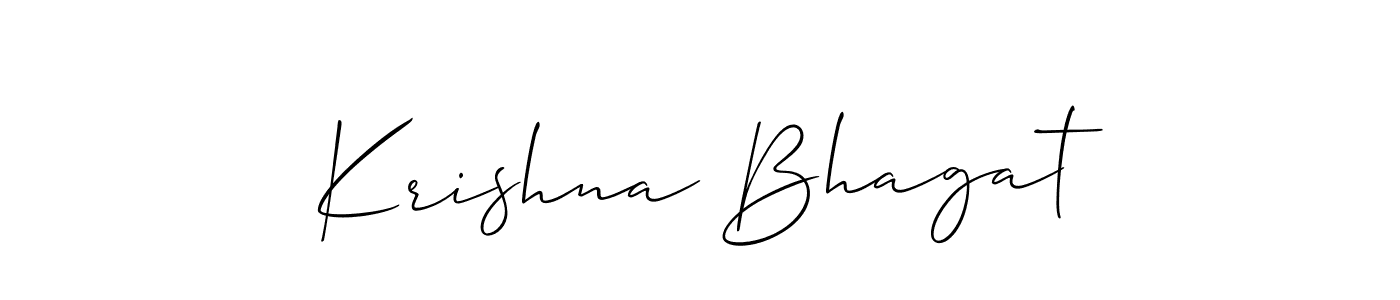 Also we have Krishna Bhagat name is the best signature style. Create professional handwritten signature collection using Allison_Script autograph style. Krishna Bhagat signature style 2 images and pictures png
