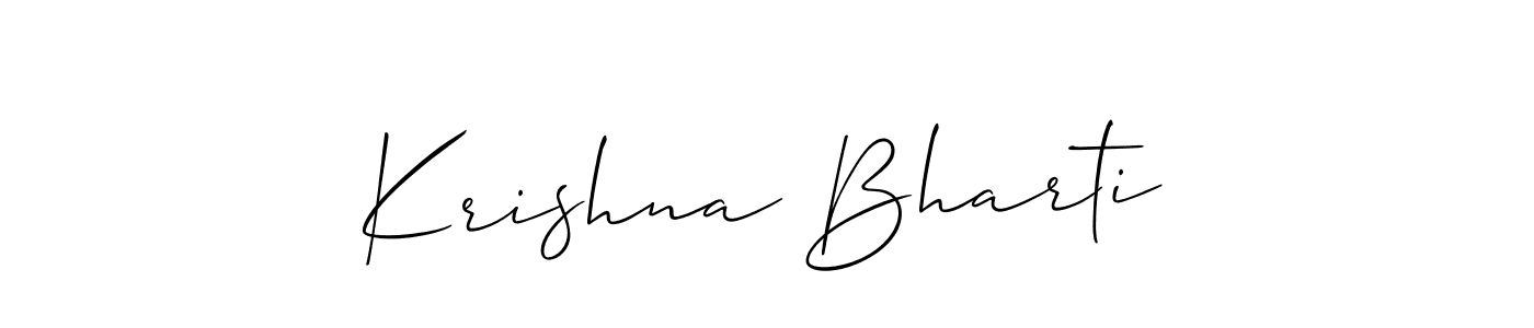 Similarly Allison_Script is the best handwritten signature design. Signature creator online .You can use it as an online autograph creator for name Krishna Bharti. Krishna Bharti signature style 2 images and pictures png