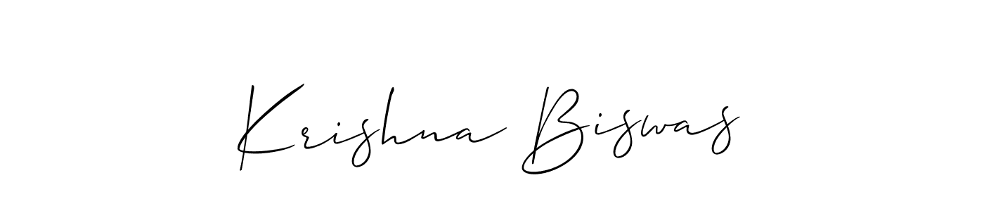 It looks lik you need a new signature style for name Krishna Biswas. Design unique handwritten (Allison_Script) signature with our free signature maker in just a few clicks. Krishna Biswas signature style 2 images and pictures png