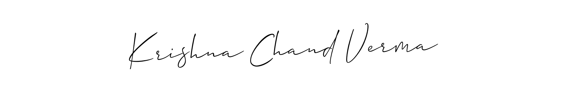 How to make Krishna Chand Verma signature? Allison_Script is a professional autograph style. Create handwritten signature for Krishna Chand Verma name. Krishna Chand Verma signature style 2 images and pictures png