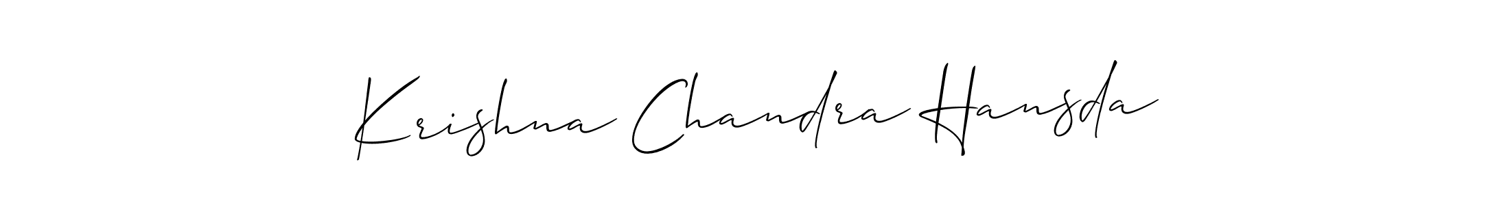 Make a short Krishna Chandra Hansda signature style. Manage your documents anywhere anytime using Allison_Script. Create and add eSignatures, submit forms, share and send files easily. Krishna Chandra Hansda signature style 2 images and pictures png