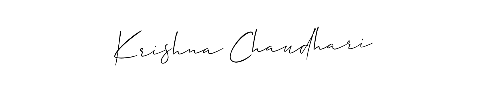 It looks lik you need a new signature style for name Krishna Chaudhari. Design unique handwritten (Allison_Script) signature with our free signature maker in just a few clicks. Krishna Chaudhari signature style 2 images and pictures png