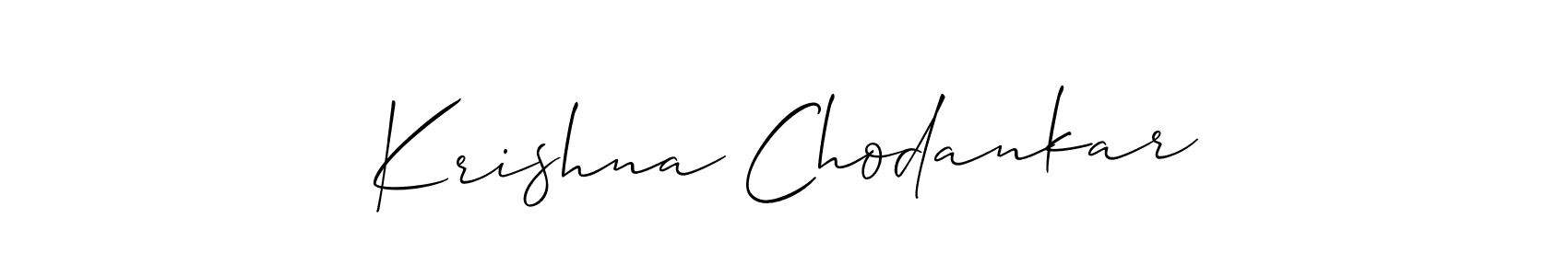 Design your own signature with our free online signature maker. With this signature software, you can create a handwritten (Allison_Script) signature for name Krishna Chodankar. Krishna Chodankar signature style 2 images and pictures png