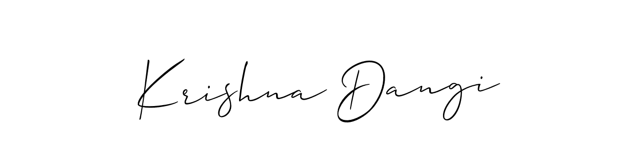 Once you've used our free online signature maker to create your best signature Allison_Script style, it's time to enjoy all of the benefits that Krishna Dangi name signing documents. Krishna Dangi signature style 2 images and pictures png