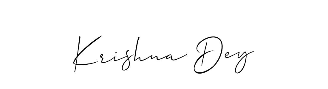 Use a signature maker to create a handwritten signature online. With this signature software, you can design (Allison_Script) your own signature for name Krishna Dey. Krishna Dey signature style 2 images and pictures png