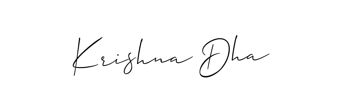 Allison_Script is a professional signature style that is perfect for those who want to add a touch of class to their signature. It is also a great choice for those who want to make their signature more unique. Get Krishna Dha name to fancy signature for free. Krishna Dha signature style 2 images and pictures png