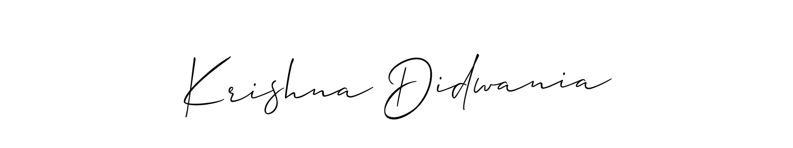 It looks lik you need a new signature style for name Krishna Didwania. Design unique handwritten (Allison_Script) signature with our free signature maker in just a few clicks. Krishna Didwania signature style 2 images and pictures png