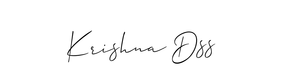 Create a beautiful signature design for name Krishna Dss. With this signature (Allison_Script) fonts, you can make a handwritten signature for free. Krishna Dss signature style 2 images and pictures png