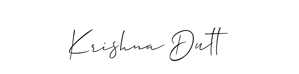 Design your own signature with our free online signature maker. With this signature software, you can create a handwritten (Allison_Script) signature for name Krishna Dutt. Krishna Dutt signature style 2 images and pictures png