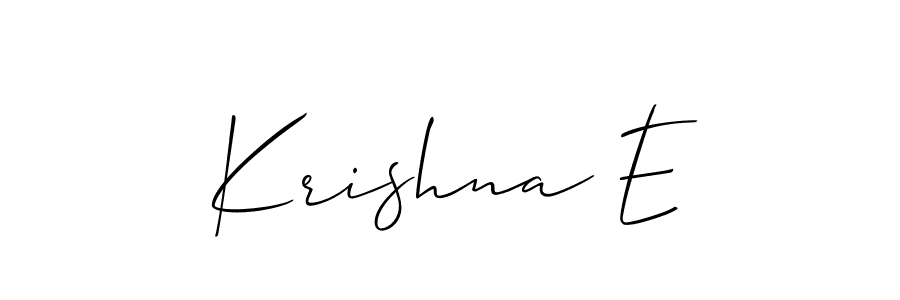 if you are searching for the best signature style for your name Krishna E. so please give up your signature search. here we have designed multiple signature styles  using Allison_Script. Krishna E signature style 2 images and pictures png