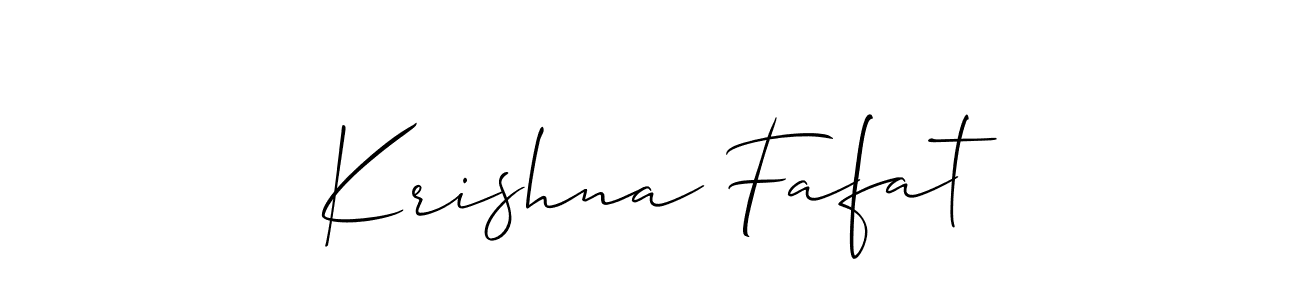 Krishna Fafat stylish signature style. Best Handwritten Sign (Allison_Script) for my name. Handwritten Signature Collection Ideas for my name Krishna Fafat. Krishna Fafat signature style 2 images and pictures png