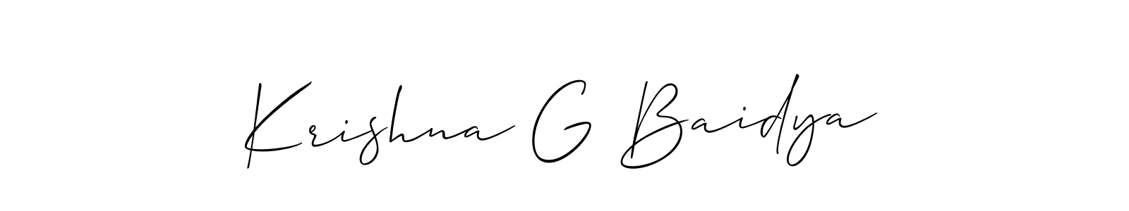 Make a beautiful signature design for name Krishna G Baidya. Use this online signature maker to create a handwritten signature for free. Krishna G Baidya signature style 2 images and pictures png