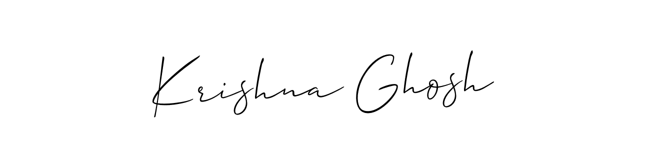 Design your own signature with our free online signature maker. With this signature software, you can create a handwritten (Allison_Script) signature for name Krishna Ghosh. Krishna Ghosh signature style 2 images and pictures png
