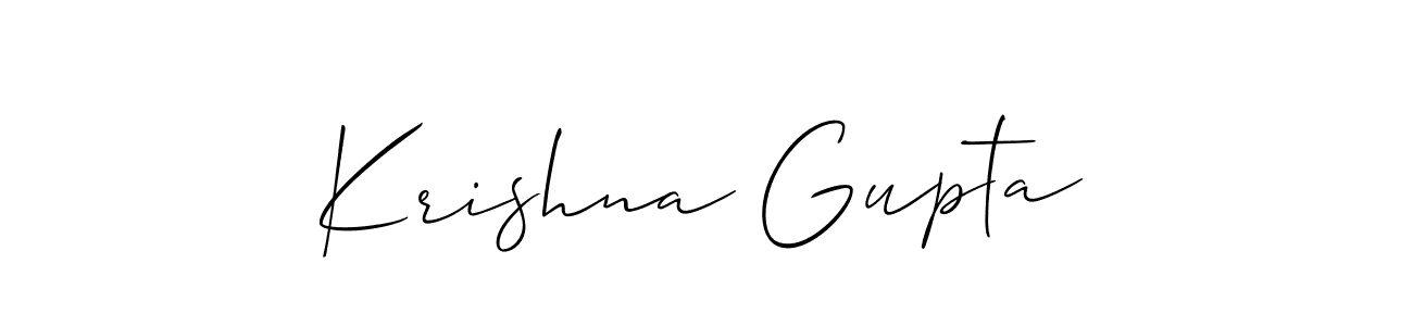 The best way (Allison_Script) to make a short signature is to pick only two or three words in your name. The name Krishna Gupta include a total of six letters. For converting this name. Krishna Gupta signature style 2 images and pictures png