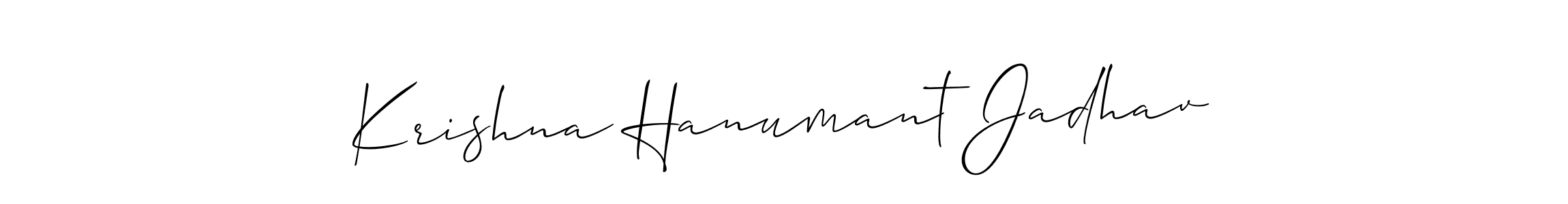 Create a beautiful signature design for name Krishna Hanumant Jadhav. With this signature (Allison_Script) fonts, you can make a handwritten signature for free. Krishna Hanumant Jadhav signature style 2 images and pictures png