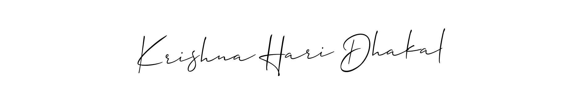 Create a beautiful signature design for name Krishna Hari Dhakal. With this signature (Allison_Script) fonts, you can make a handwritten signature for free. Krishna Hari Dhakal signature style 2 images and pictures png