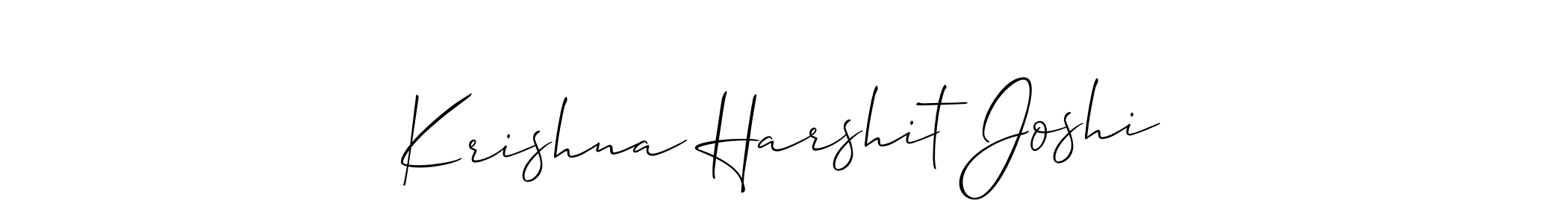 Make a beautiful signature design for name Krishna Harshit Joshi. With this signature (Allison_Script) style, you can create a handwritten signature for free. Krishna Harshit Joshi signature style 2 images and pictures png