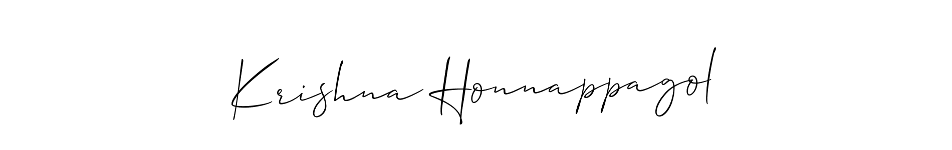 Krishna Honnappagol stylish signature style. Best Handwritten Sign (Allison_Script) for my name. Handwritten Signature Collection Ideas for my name Krishna Honnappagol. Krishna Honnappagol signature style 2 images and pictures png