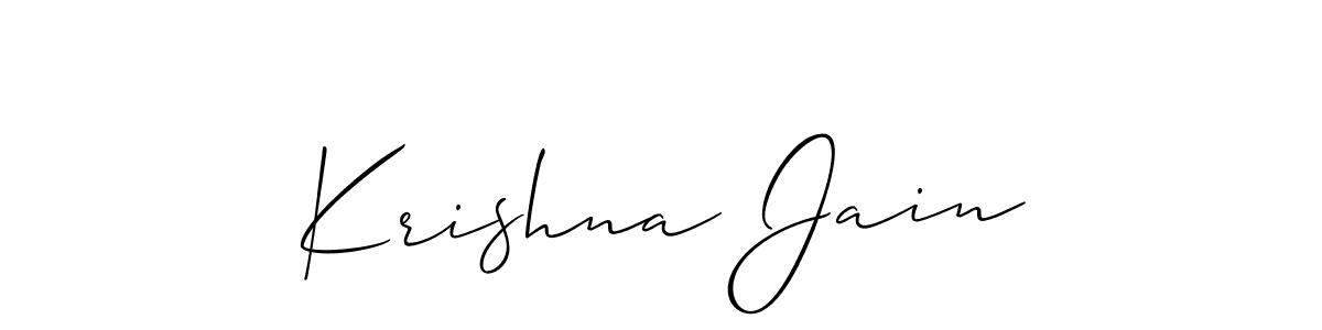 Make a beautiful signature design for name Krishna Jain. With this signature (Allison_Script) style, you can create a handwritten signature for free. Krishna Jain signature style 2 images and pictures png