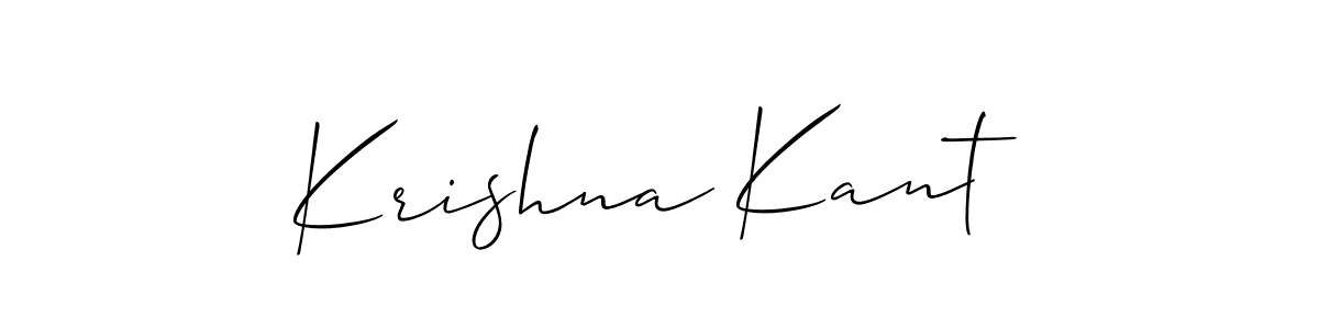 Allison_Script is a professional signature style that is perfect for those who want to add a touch of class to their signature. It is also a great choice for those who want to make their signature more unique. Get Krishna Kant name to fancy signature for free. Krishna Kant signature style 2 images and pictures png