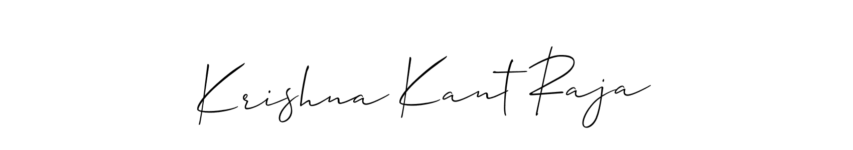 This is the best signature style for the Krishna Kant Raja name. Also you like these signature font (Allison_Script). Mix name signature. Krishna Kant Raja signature style 2 images and pictures png