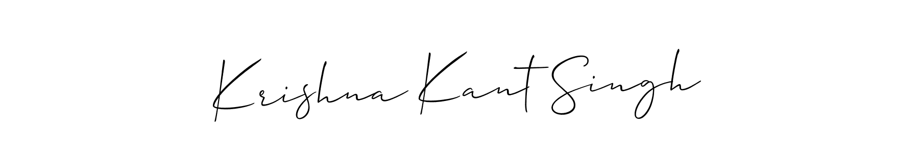 Design your own signature with our free online signature maker. With this signature software, you can create a handwritten (Allison_Script) signature for name Krishna Kant Singh. Krishna Kant Singh signature style 2 images and pictures png