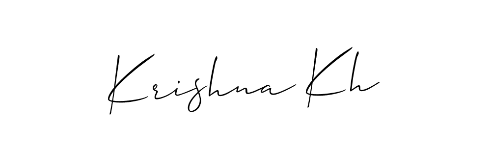 if you are searching for the best signature style for your name Krishna Kh. so please give up your signature search. here we have designed multiple signature styles  using Allison_Script. Krishna Kh signature style 2 images and pictures png