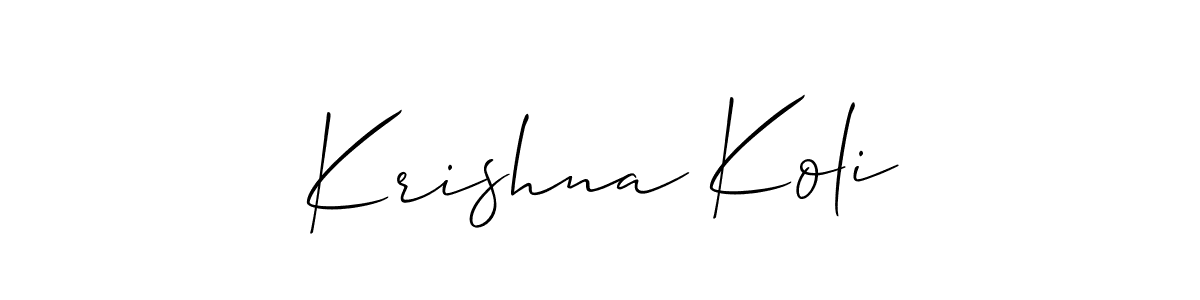 Check out images of Autograph of Krishna Koli name. Actor Krishna Koli Signature Style. Allison_Script is a professional sign style online. Krishna Koli signature style 2 images and pictures png