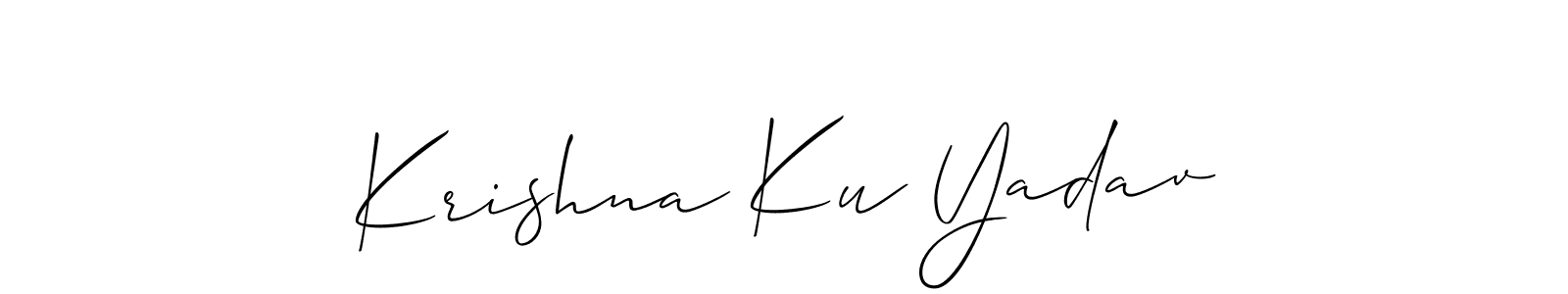 Also we have Krishna Ku Yadav name is the best signature style. Create professional handwritten signature collection using Allison_Script autograph style. Krishna Ku Yadav signature style 2 images and pictures png
