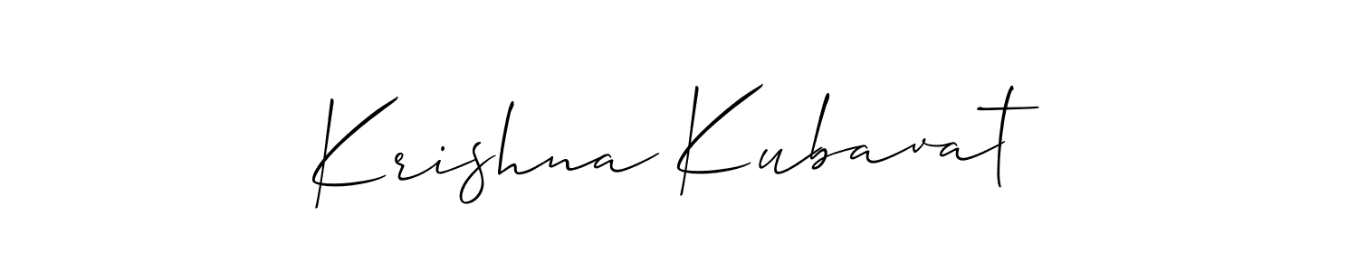 Krishna Kubavat stylish signature style. Best Handwritten Sign (Allison_Script) for my name. Handwritten Signature Collection Ideas for my name Krishna Kubavat. Krishna Kubavat signature style 2 images and pictures png