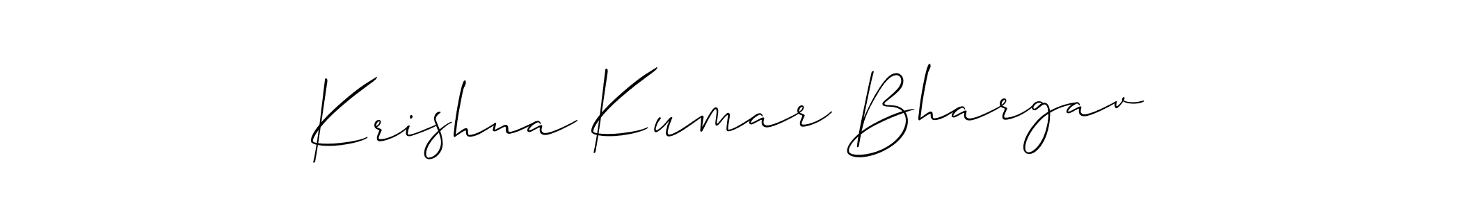 You can use this online signature creator to create a handwritten signature for the name Krishna Kumar Bhargav. This is the best online autograph maker. Krishna Kumar Bhargav signature style 2 images and pictures png