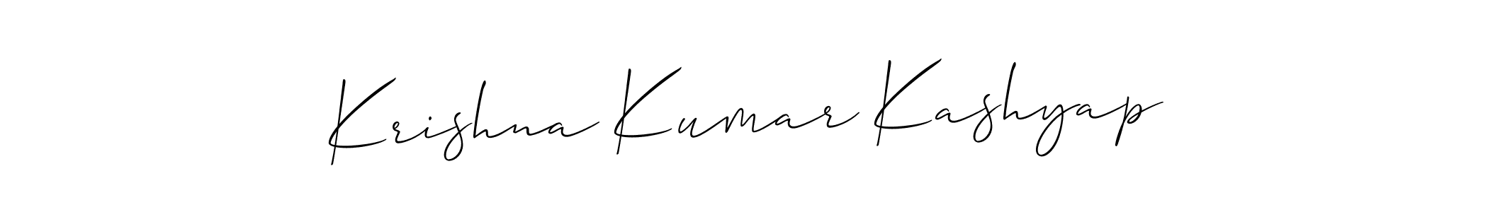 Krishna Kumar Kashyap stylish signature style. Best Handwritten Sign (Allison_Script) for my name. Handwritten Signature Collection Ideas for my name Krishna Kumar Kashyap. Krishna Kumar Kashyap signature style 2 images and pictures png