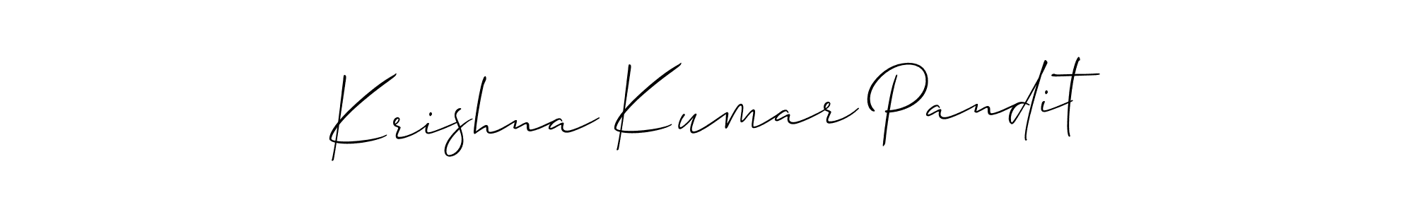 Use a signature maker to create a handwritten signature online. With this signature software, you can design (Allison_Script) your own signature for name Krishna Kumar Pandit. Krishna Kumar Pandit signature style 2 images and pictures png