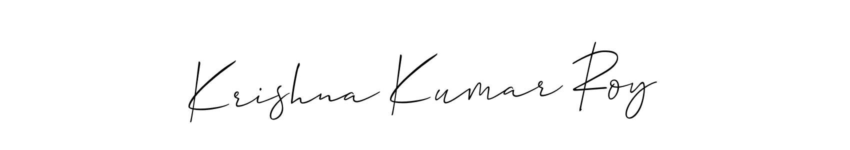 How to make Krishna Kumar Roy name signature. Use Allison_Script style for creating short signs online. This is the latest handwritten sign. Krishna Kumar Roy signature style 2 images and pictures png