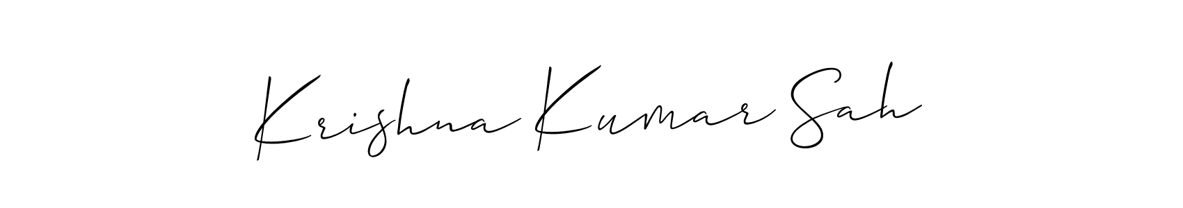 Make a beautiful signature design for name Krishna Kumar Sah. With this signature (Allison_Script) style, you can create a handwritten signature for free. Krishna Kumar Sah signature style 2 images and pictures png