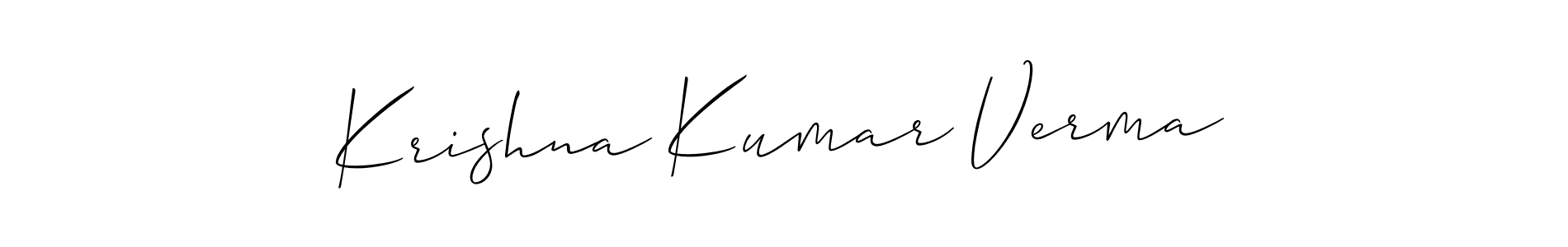 Create a beautiful signature design for name Krishna Kumar Verma. With this signature (Allison_Script) fonts, you can make a handwritten signature for free. Krishna Kumar Verma signature style 2 images and pictures png