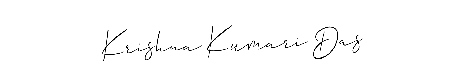 Use a signature maker to create a handwritten signature online. With this signature software, you can design (Allison_Script) your own signature for name Krishna Kumari Das. Krishna Kumari Das signature style 2 images and pictures png