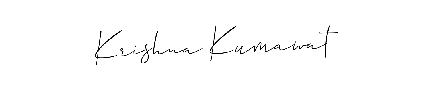 You can use this online signature creator to create a handwritten signature for the name Krishna Kumawat. This is the best online autograph maker. Krishna Kumawat signature style 2 images and pictures png