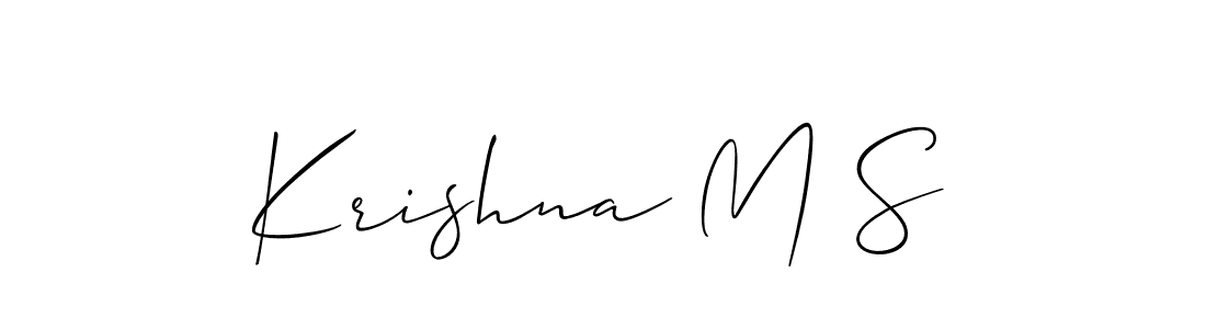 How to make Krishna M S signature? Allison_Script is a professional autograph style. Create handwritten signature for Krishna M S name. Krishna M S signature style 2 images and pictures png