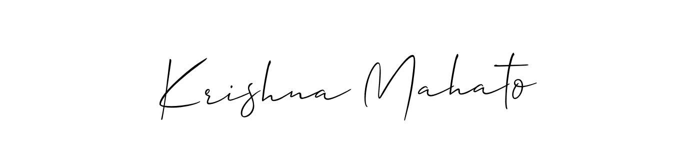 How to Draw Krishna Mahato signature style? Allison_Script is a latest design signature styles for name Krishna Mahato. Krishna Mahato signature style 2 images and pictures png