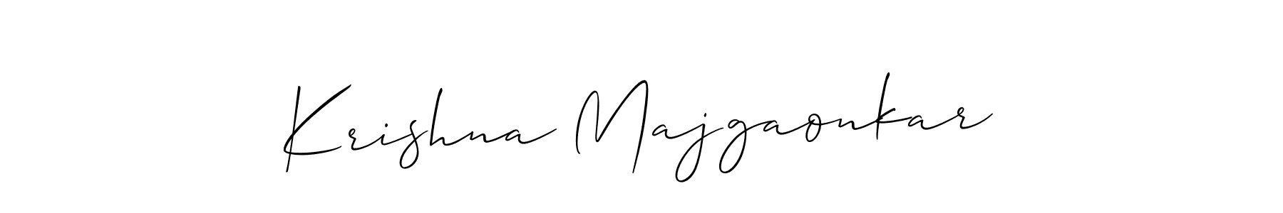 This is the best signature style for the Krishna Majgaonkar name. Also you like these signature font (Allison_Script). Mix name signature. Krishna Majgaonkar signature style 2 images and pictures png