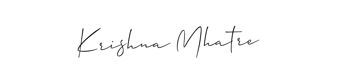 You can use this online signature creator to create a handwritten signature for the name Krishna Mhatre. This is the best online autograph maker. Krishna Mhatre signature style 2 images and pictures png